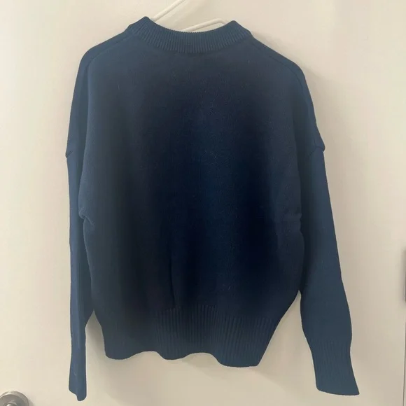 AMI Navy Sweater with Red Heart Logo- S size